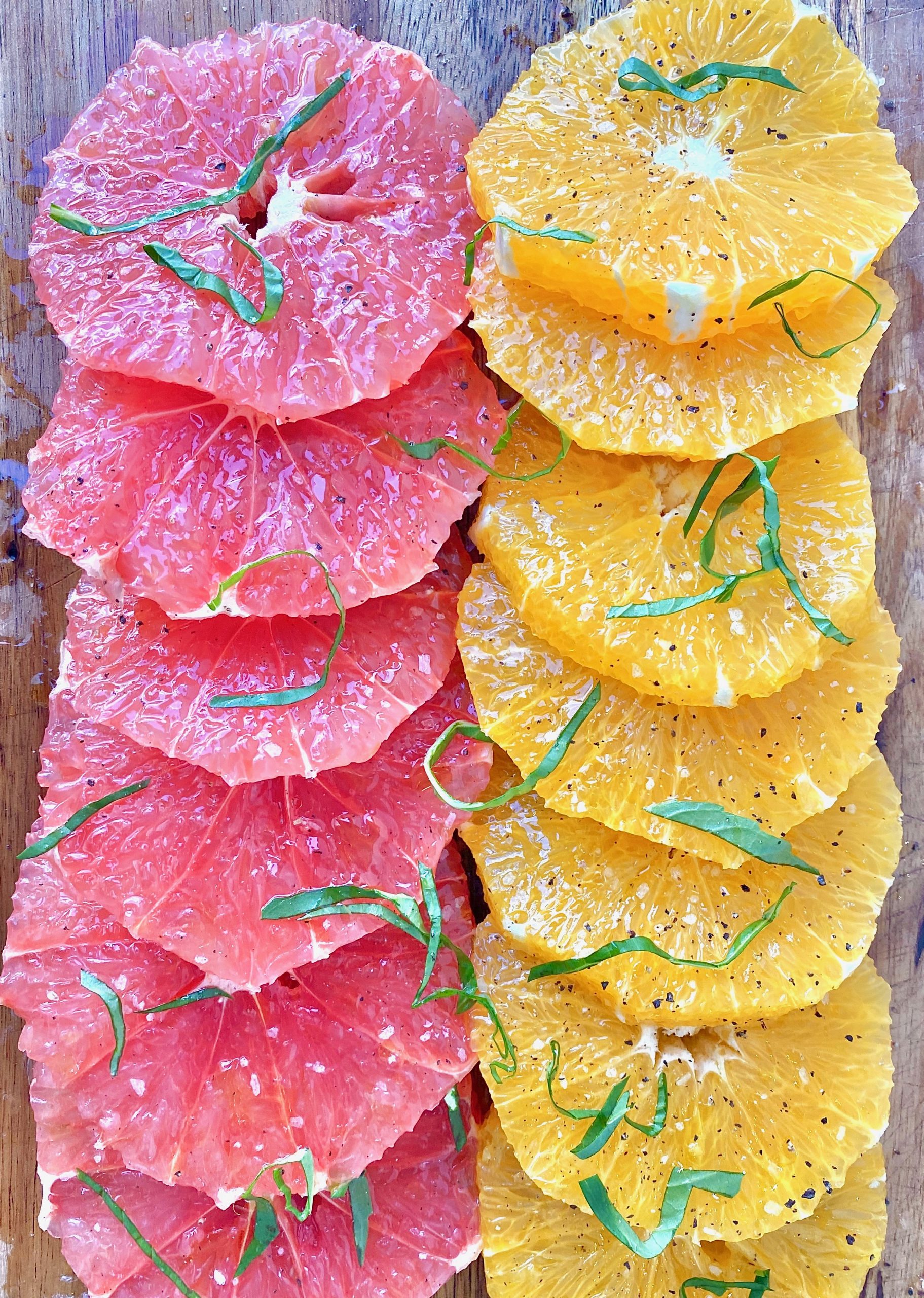 citrus salad with basil